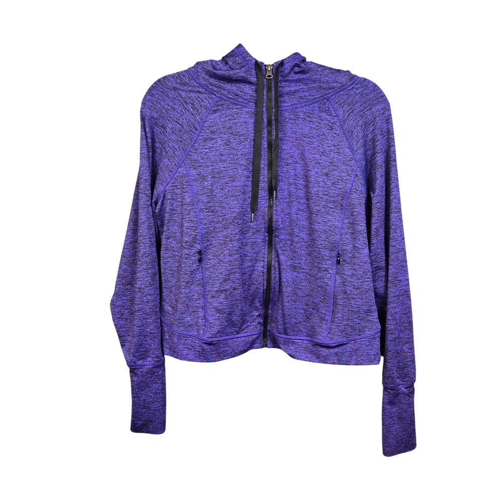 Champion Duo Dry Hoodie Womens 10 Purple Cropped Jacket